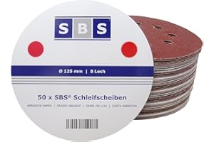 50 sztuk | tarcze szlifierskie SBS® | Ø 125 mm | 8 otworów | ziarnistość 40 – różne ziarnistości do wyboru