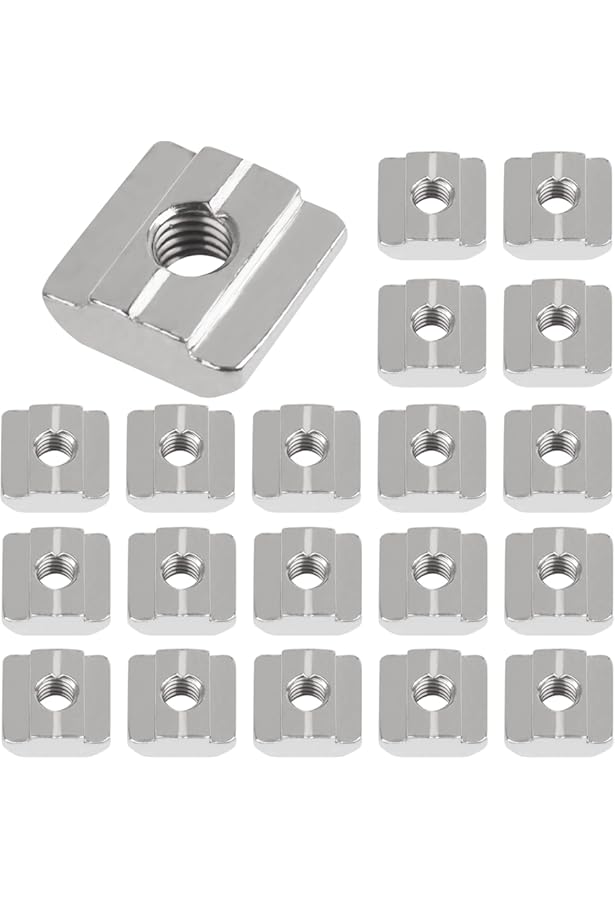 Yeepeo 50 Stück Nutensteine M6, Serie 2020 M5 Nutsteine Set T-Nut  