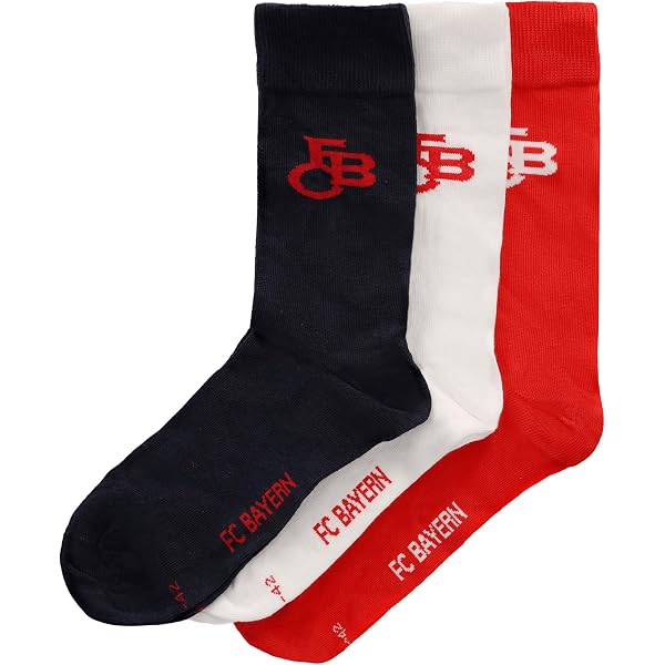 FC Bayern München Sneaker-Socken 3er-Set - Größe 35-38, In Weiß, Grau & Schwarz Mit MIA SAN MIA Schriftzug