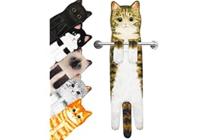 PAT JUUMG Regali Divertenti Gatto Asciugamani,Casa e Cucina Bagno Decorazioni Asciugamano,Oggetti Per La Casa,Gatto Gadget Utili,Originali Idee Regalo,Compleanno Regali Per Donna/Mamma/Amanti Dei Gatti