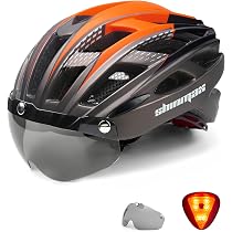 Casco Ciclismo Unisex Adulti Casco Bici Con LED Shinmax - Casco MTB Ultraleggero Con Visiera Per Uomo E Donna Casco Mtb Leggero - 5