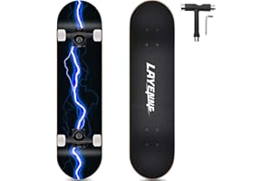 LAYENNE 8-warstwowa deska klonowa, 8 x 20 cm, symetrycznie nachylona na obu końcach, odpowiednia dla chłopców, dziewcząt, młodzieży, na ulicy, dorosłych, początkujących