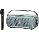 NOWGO C1 100W Taşınabilir RGB Bluetooth Hoparl&ouml;r Mikrofonlu Karaoke Parti Speaker Yeşil