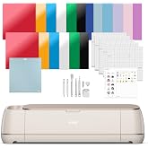 Cricut Maker 4 Smart Cutting Machine (Seashell) | Engagement Bundle - Includes Smart Vinyl, Cardstock, Transfer Tape, Iron On