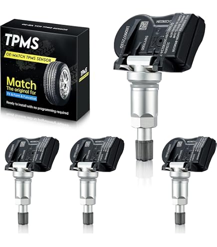 GULLER TPMS Sensors 4-Pack - 433MHz, Preprogrammed For Porsche Audi BMW Mini, Snap-in Type