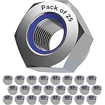 Dadi Autobloccanti M4 In Acciaio Inox - 25 Pezzi Con Inserti In Nylon