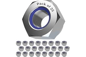 Offgridtec Nakrętki samozabezpieczające V2A stal nierdzewna 304, M2.5, standard DIN 985, odporne na rdzę, bezpieczne dopasowanie do użytku wewnątrz i na zewnątrz, konstrukcja antywibracyjna, trwała