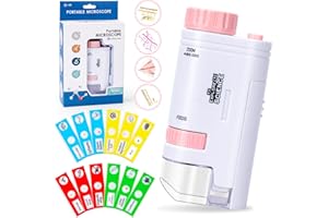 APPOFT Microscope Enfants 7 8 9 Ans: Cadeau Fille Garcon 4 5 6 Ans Jouet Microscope Enfant de 4 à 12 Ans Jouet Microscope Fille Garcon 8 9 10 Ans Microscope Enfant pour Fille Garcon 9 10 11 12 Ans(Rose)