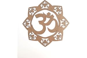 VEJO Decoración Pared/Cuadro Simbolo OM/Cuadro Tallado Madera Decorativo Madera Regalos