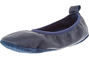 Pololo Unisex Kinder Ballerina Blau Hausschuh
