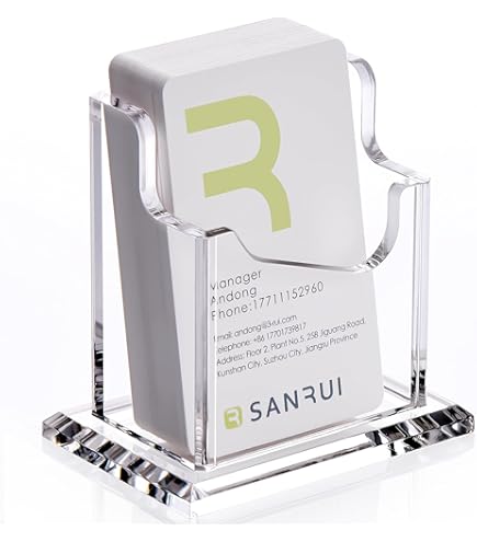 Porta Biglietti Concerti Porta Biglietti Da Visita Acrilico Trasparente - 12 Scomparti Per Scrivania E Reception Espositore Biglietti Acrilico - Foto 9