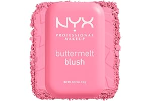 NYX Professional Makeup Buttermelt Blush, kremowa tekstura z masłem shea, masłem migdałowym i masłem mango, łatwy do wymieszania, zapewnia świeży wygląd, kolor: Butta Together