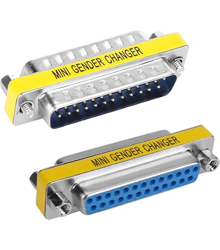 PENGLIN DB25 Maschio a Femmina Connettore Seriale,RS232 D-Sub 25 Pin Maschio a Femmina Adattatore Seriale