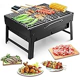 Uten Barbecue a Carbonella Portatile per 2-6 Persone, Griglia Pieghevole, L'acciaio Inossidabile Rinforzato è più Resistente,