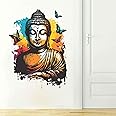 Wall Attraction Vinyl Self-Adhesive Colorful Buddha Wall Sticker & Mural Sticker for Wall Size - 45x58cm NBD24
