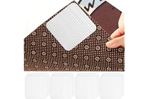 ZHUFAS Antiscivolo per Tappeti 8 Pezzi,Pinze Lavabili per Tappeti Tappeto Gripper Riutilizzabili per Pavimenti In Legno e Piastrelle (10 X 10 cm)