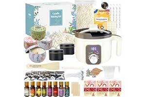 LINGQIAN Kit per la fabbricazione di candele con fonditore di cera digitale, set fai da te per la fabbricazione di candele con cera di soia da 900g per principianti adulti per realizzare candele profumate