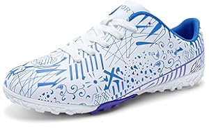 Sainilei Scarpe da Calcio Ragazzi FG/AG Professionale All'aperto Calcio da Scarpe Ragazzo TF Allenamento Bambini Teenage Scarpe Calcetto