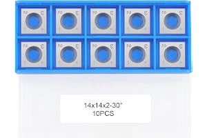 CDBP 14 mm fyrkantig hårdmetallskärare (14 mm x 14 mm x 2 mm) 30° för träfräsverktyg, 10 st