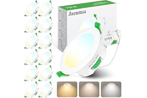 ‎JAENMSA Jaenmsa Led Einbaustrahler 230v Dimmbar, 4W Flach 55-65mm Einbauø, Ip44 Led Spot, Deckenspots Warmweiß Neutralweiß Kaltweiß Ür Badezimmer, Küche, Wohnzimmer, Flur/Schlafzimmer,12er Se