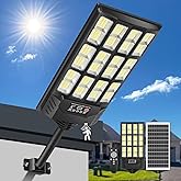 VOPHICHO Farolas Solares Exterior, 6000K LED Focos Solar con Sensor de Movimiento y Mando a Distancia, IP66 Impermeable Lampa
