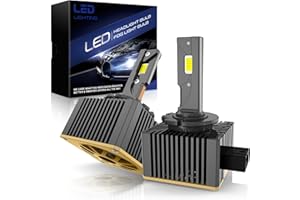 SHINYY Lampadine D1S LED per Fari, 2023 Nuovo CANBUS Senza Errore 120W 6000K Xeno Bianco Lampade LED D1S per Anabbagliante Abbagliante Auto Kit di Conversione, Sostituire OEM Luce Xeno HID, 2PCS