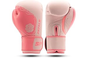Starpro Guantes de boxeo para mujer, Muay Thai Pro Fight para mujer, guantes de entrenamiento de piel sintética, artes marciales, artes marciales, artes marciales, talla 8 oz, 14 oz