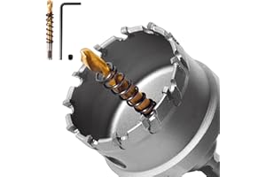GPtzlei Tungsten Carbide Hole Saw（55mm）- Heavy Duty TCT Hole Cutter for Stainless Steel, Metal, Iron, & Plastic with Titanium Pilot Drill
