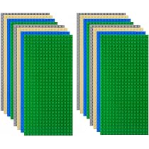 4 Piastre Base Da Costruzione Blu 10x10 - SpellBeautiful, Compatibili Con LEGO E Marche Principali