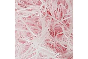 Emartbuy 200 Grams Shredded Paper, Ideal for Gift Decoration, Hamper Filling and Gift Packaging - Pink