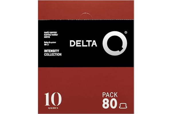 Delta Q - Cápsulas de Café Molido Qalidus - Espresso Intenso con Notas de Caramelo - Intensidad 10 - Molido Natural - 80 Cápsulas