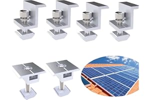 Viilich 6pcs Solarpanel Halterung Endklemme Kit,Solar Endklemme, Solarpanel für Modulhöhe, Befestigung Solarmodul Für Solarpanel zur Montage von Photovoltaik(30mm)