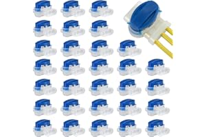 Gwhole Connettori Elettrici Impermeabili 30 pz Morsetti per Cavi/Cavo Cavo Connettore con Gel, Connettori per Filo Perimetrale dei Robot Tagliaerba per Cavi Elettrici Giardino Outdoor