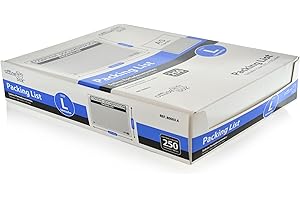 250 Sobres Adhesivos Porta Albaranes "CONTIENE PACKING LIST" - Tamaño L - para un A4 doblado en 2-24 x 18 cm. 100% Eco by Office Box