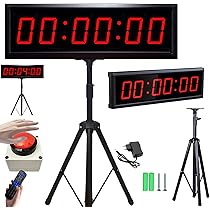 Orologio LED Da Corsa - Timer Digitale Con Telecomando, Conto Alla Rovescia, Treppiede, 12/24h