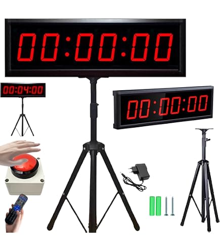Manoive Minuteur Fitness Mural 16.5" LED – Télécommande, Timer Intervalle, HIIT Tabata, Horloge Gym Garage