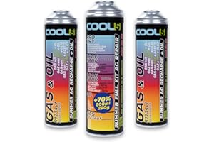 Cool5 réfrigérant de Remplacement r1234yf pour climatisation Automobile - 2 boîtes 2en1, 290g + 1 boîte 5en1, 290g
