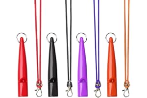 MEISO 4 Stück Hundepfeife,Hundepfeife mit Pfeifenband,Hochwertige Hunde Pfeifen,Hund Training Ultraschall Pfeife Hochfrequenz Einstellbare Hunde Zubehör mit Lanyard Hunde Training Kit