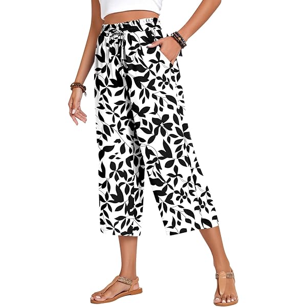 G4free Yoga Pants For Women QATAINLAV Wide Leg Cropped Pants For