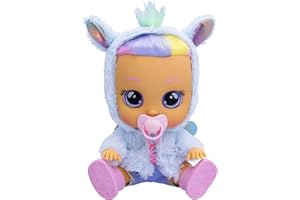 CRY BABIES Dressy Fantasy Jenna, bambola interattiva che piange vere lacrime con capelli acconciati, vestiti e accessori indossabili, giocattolo e regalo per ragazzi e ragazze, multicolore