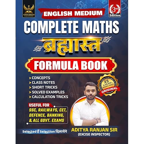 BRAHMASTRA Complete Maths Multicolored Formula Book | English Medium | 3rd Edition | By Aditya Ranjan (Brahmastra Competitive