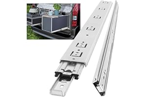 AOLISHENG Heavy Duty Drawer Runners 800mm 50Kg Load Capacity Heavy Duty Drawer Slides Ball Bearing Draw Runners, Full Extension Draw Sliding Rails Sliders Side Mount 1 Pair, 32inch Without Lock