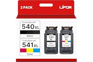 LIFOR 540XL Black 541XL Colour Replacement for Canon 540 and 541 Ink Cartridges for Canon 540 541 Printer Ink for Pixma TS5150 MG3600 TS5151 MG3650S TS5100 MG4250 MG3650 MX475 MG3250