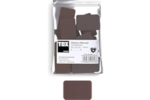 TOX Distance Allround Plaques de compensation, plaques de compensation en plastique, charge admissible jusqu'à 5 tonnes, polypropylène, 60 x 40 x 10 mm, 1 sac, 15 pièces, 065600111