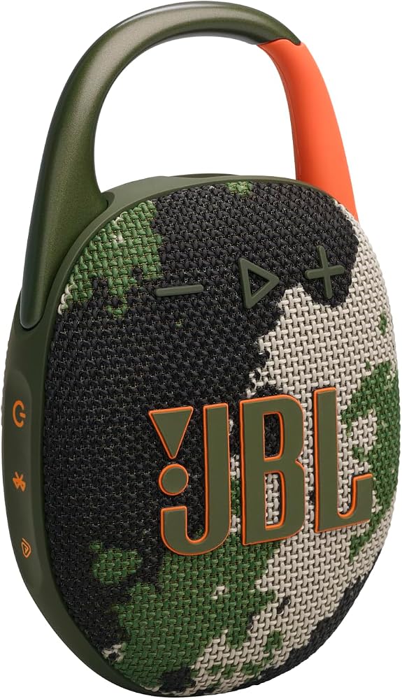 JBL Clip5, Bluetooth Hoparlör, IP67, Squad | JBL Pro ses, derin bas ve çalma zamanı artırma fonksiyonu, su geçirmez ve toz geçirmez, 12 saat çalışma süresi