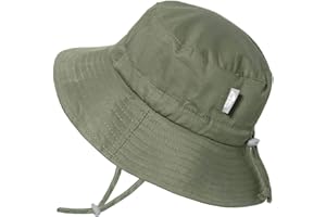 JAN & JUL Baby Toddler Kids Breathable Cotton Bucket Sun-Hat 50 UPF, Adjustable for Growth, Stay-on, Unisex