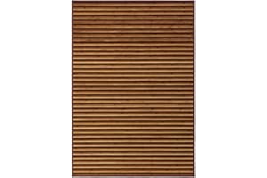 LOLAhome Alfombra de bambú, Antideslizante, Antimanchas, Resistente a la Humedad, para Salón, Dormitorio, Cocina, Baño, Pasillo, Garaje- “Marrón y Natural” de “200x140 cm