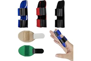 JOIYHY 5 Pezzi Stecche per Dita Mano, Finger Splint Pollice, Dito a Scatto, Supporto di Protezione per Pollice Indice Medio Anulare Mignolo,Tutore Dito per Allevia il Dolore, lesioni sportive