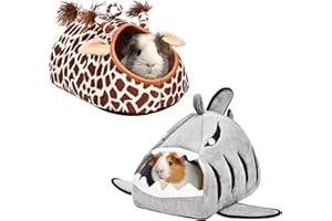Avont 2 Pack Guinea Pig Bed House Hideout for Cage, Small Pet Washable Warm Sleep Bed for Dwarf Rabbits Chinchillas Hamsters Hedgehogs Ferrets Bearded Dragons and Rats -Animal