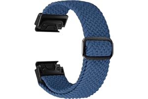 BTTNG Correa Trenzada Elástica Compatible con Garmin Fenix 7/7 Pro/Fenix 6/6 Pro/Fenix 5/5 Plus/EPIX 2, Pulsera de Lazo Único Suave Correa Elástica de Nylon para epix Pro 47mm/Forerunner 955/965/945